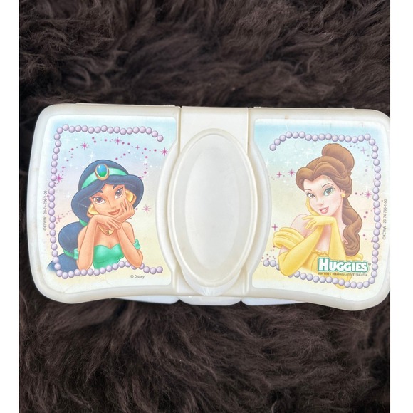 Vintage Disney Princess Huggies Baby Wipes Flip Top CasePlastic Container